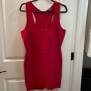 Red bandage mini dress